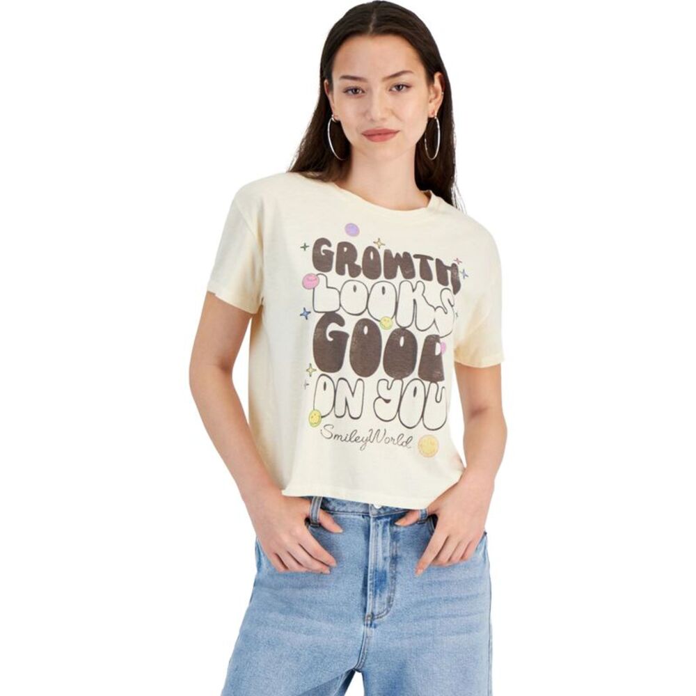 GRAYSON/THREADS Womens Growth Graphic-Print Tee Graphic T-Shirt, , Juniors, M...